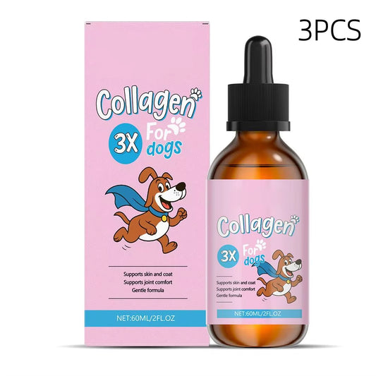 1/3/5-Piece Dog Collagen Drops Gentle Formula for Coat & Skin Care Main Dietary Supplement Dog Cleaning Supplies