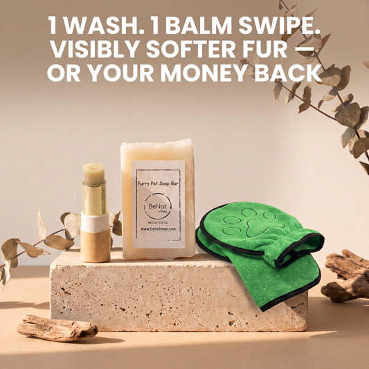 BeNat Pets™ 3-Pack Natural Grooming Bundle — For a Softer Coat & Healthier Skin